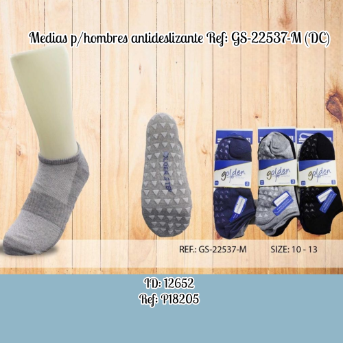 Medias p/hombres antideslizante Ref: GS-22537-M (DC)