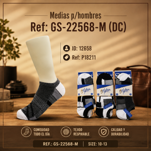 Medias p/hombres Ref: GS-22568-M (DC)