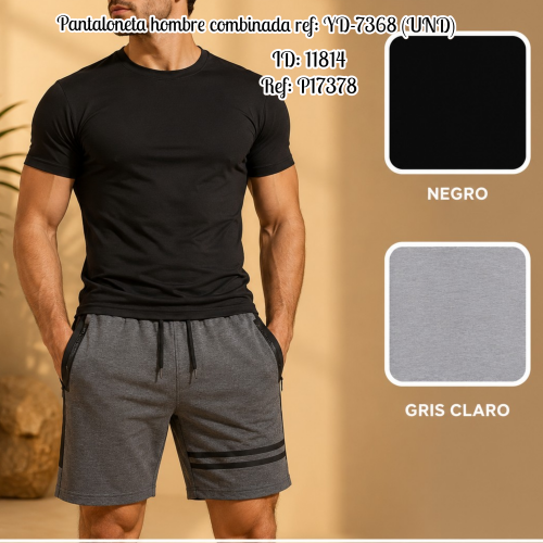 Pantaloneta hombre combinada ref: YD-7368 (UND)