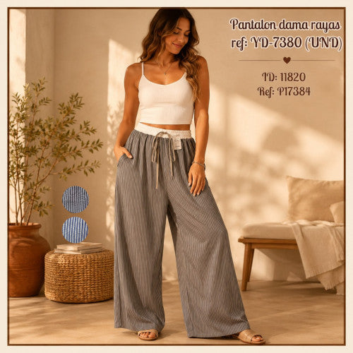 Pantalon dama rayas ref: YD-7380 (UND)