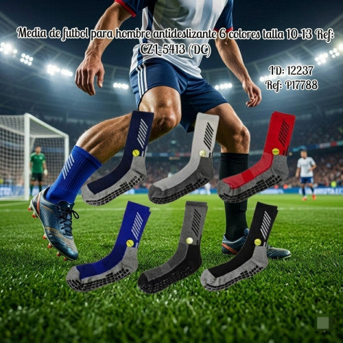 Media de futbol para hombre antideslizante 6 colores talla 10-13 Ref: CZL-5413 (DC)