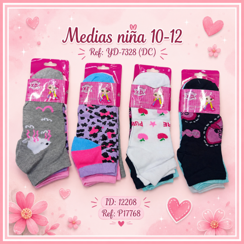 Medias niña 10-12 Ref: YD-7328 (DC)