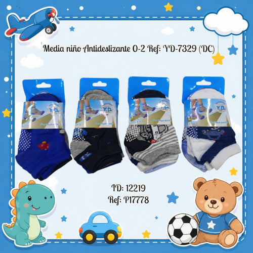 Medias niño Antideslizante 0-2 Ref: YD-7329 (DC)