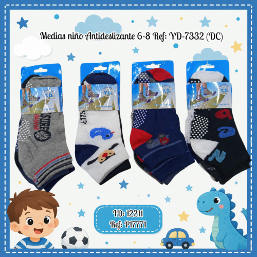 Medias niño Antideslizante 6-8 Ref: YD-7332 (DC)