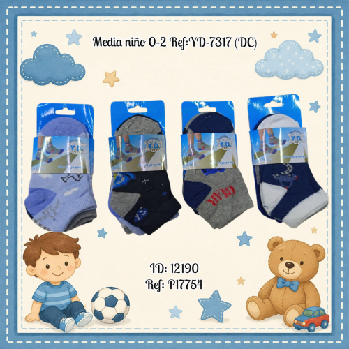 Medias niño 0-2 Ref:YD-7317 (DC)