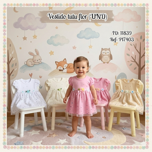 Vestido tutu flor (UND)