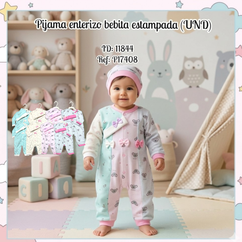 Pijama enterizo bebita estampada (UND)