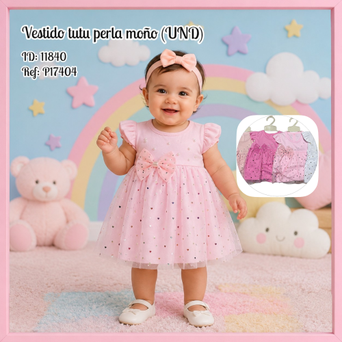 Vestido tutu perla moño (UND)