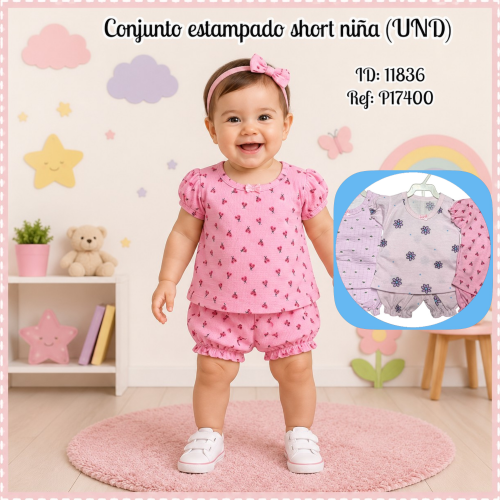 Conjunto estampado short niña (UND)