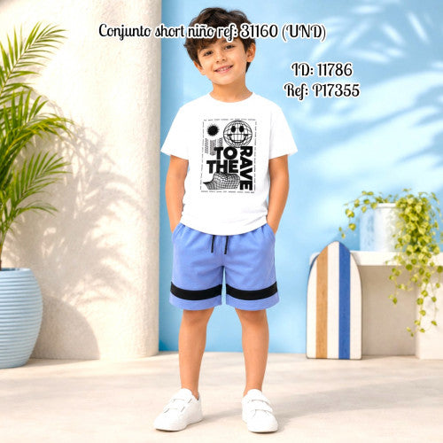 Conjunto short niño ref: 31160 (UND)