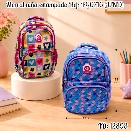 Morral niña estampado Ref: PG0716 (UND)