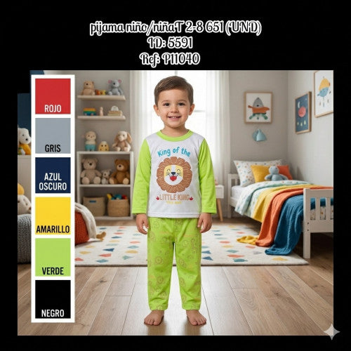 pijama niño/niñaT 2-8 651 al por mayor