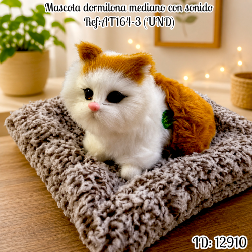 Mascota dormilona mediano con sonido Ref:AT164-3 (UND)