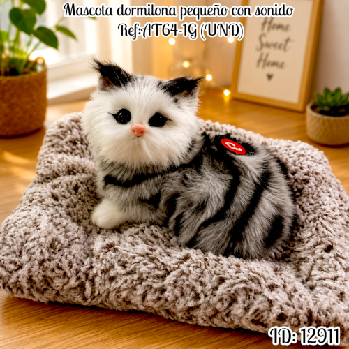 Mascota dormilona pequeño con sonido Ref:AT64-1G (UND)