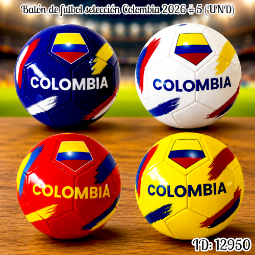 Balón de futbol selección Colombia 2026 # 5 Ref:2D-1419-7(UND)