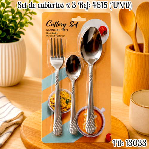 Set de cubiertos x 3 Ref: 4615 (UND)