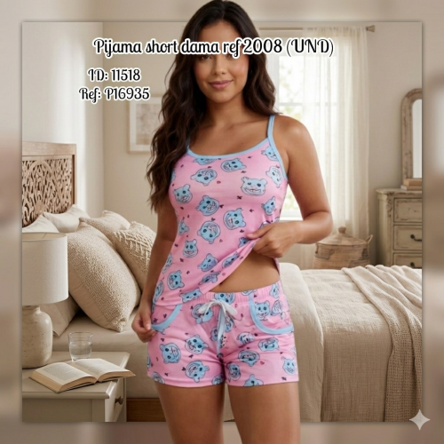 Pijama short dama ref 2008 (UND)
