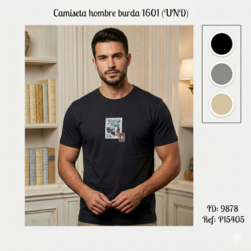 Camiseta hombre burda 1601 (UND)