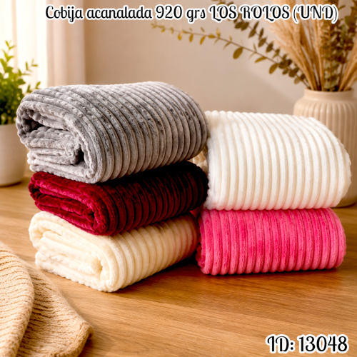 Cobija acanalada 920 grs LOS ROLOS (UND)