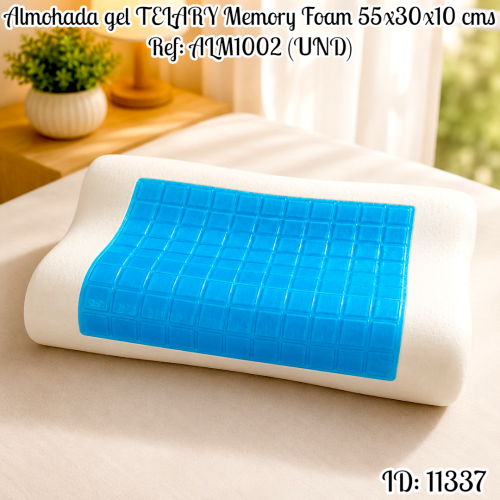 Almohada gel TELARY Memory Foam 55x30x10 cms Ref: ALM1002 (UND)