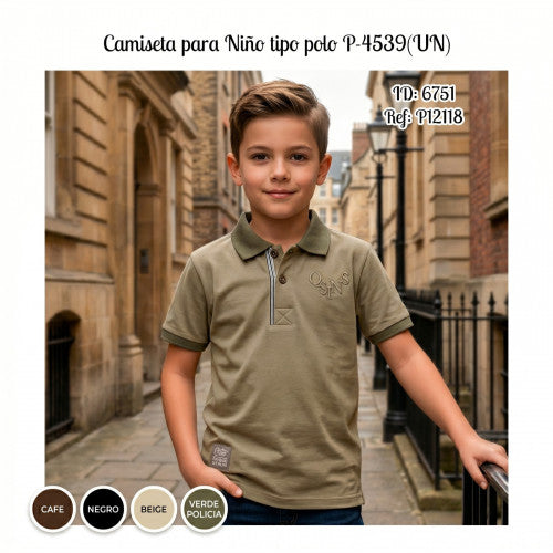 Camiseta para hombre tipo polo P-4539(UN)