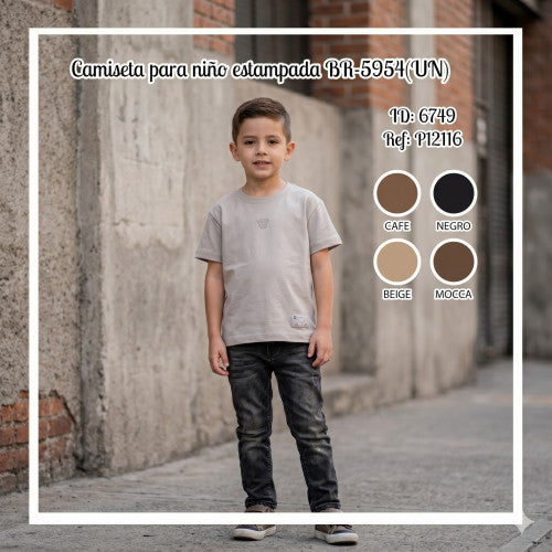Camiseta para niño estampada BR-5954(UN)