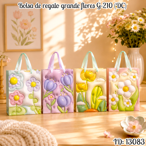 Bolsa de regalo grande flores G-210 (DC)