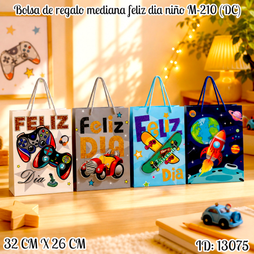 Bolsa de regalo mediana feliz dia niña M-210 (DC)