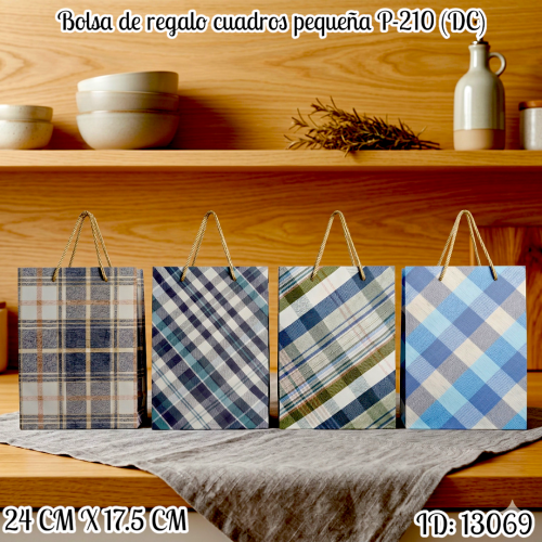 Bolsa de regalo cuadros pequeña P-210 (DC)