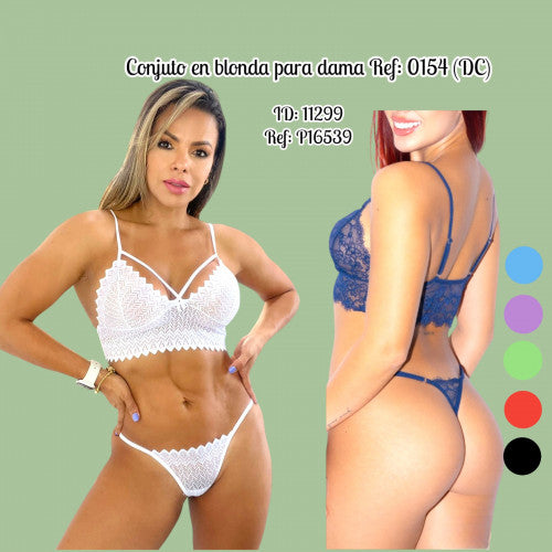 Tanga dama en blonda x 2 Melimar Ref: 0154 (DC)