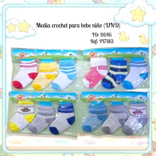 Media crochet para bebe niño (UND)
