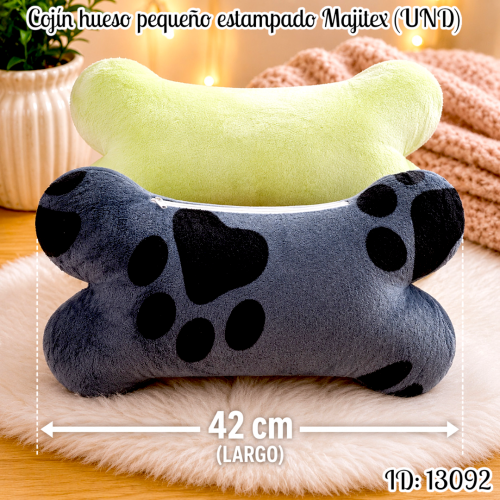 Cojín hueso pequeño estampado Majitex (UND)