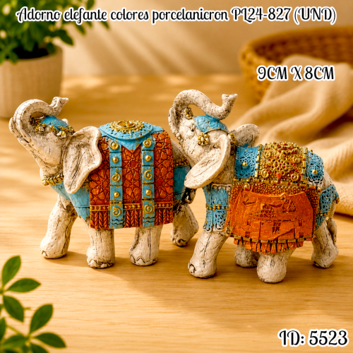Adorno elefante colores porcelanicron PL24-827 (UND)