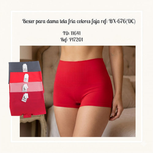 Boxer para dama tela fria colores faja ref: BX-676(DC)