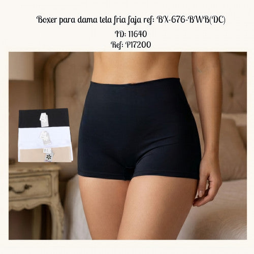 Boxer para dama tela fria faja ref: BX-676-BWB(DC)