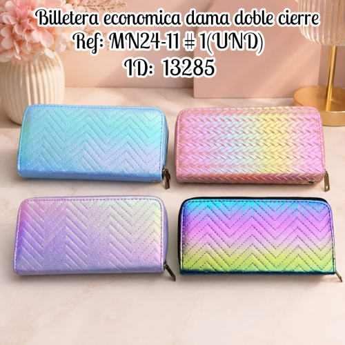 Billetera economica dama doble cierre Ref: MN24-11 # 1(UND)