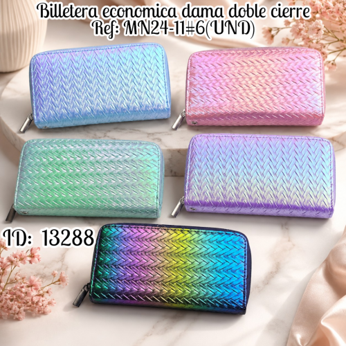 Billetera economica dama doble cierre Ref: MN24-11#6 (UND)