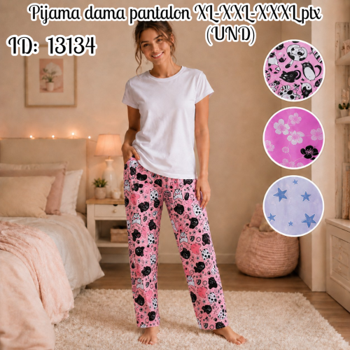 Pijama dama pantalon XL-XXL-XXXL ptx (UND)