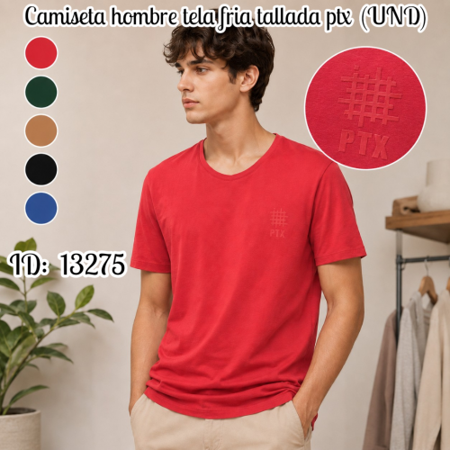 Camiseta hombre tela fria tallada ptx (UND)