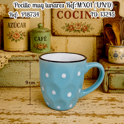 Pocillo mug lunares Ref:MX01 (UND)
