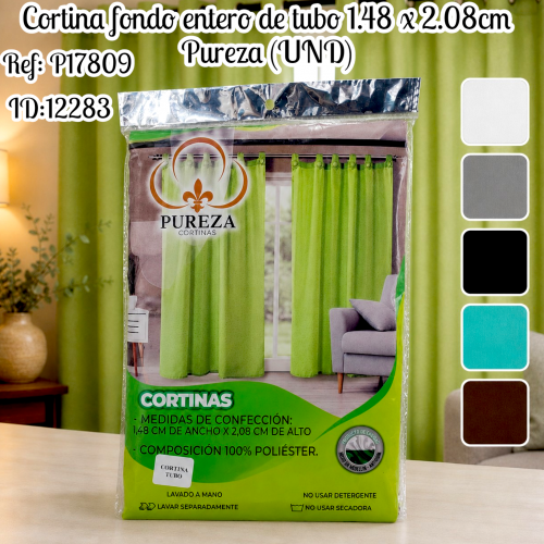 Cortina fondo entero con argolla 1.48 x 2.08cm Pureza (UND)