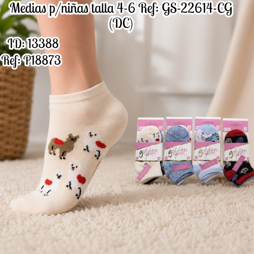 Medias p/niñas talla 4-6 Ref: GS-22614-CG (DC)