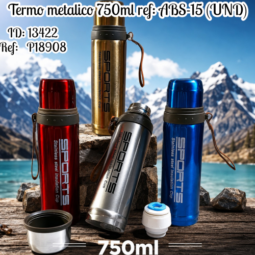 Termo metalico 750ml ref: ABS-15 (UND)