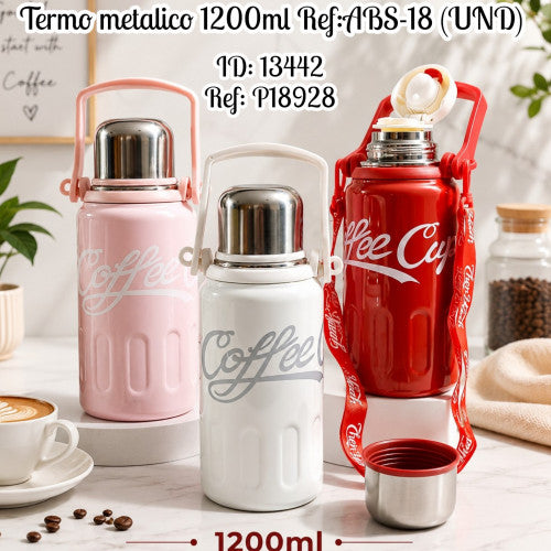 Termo metalico 1200ml Ref:ABS-18 (UND)