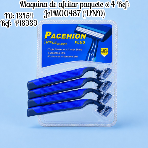 Maquina de afeitar paquete x 4 Ref: JAM00487 (UND)