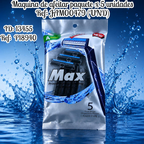 Maquina de afeitar paquete x 5 unidades Ref: JAM00479 (UND)