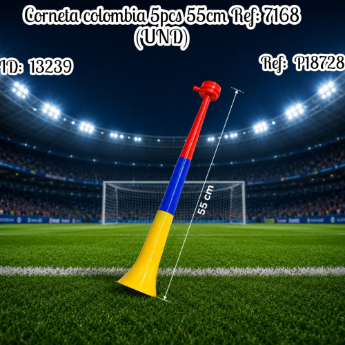 Corneta colombia 5pcs 55cm Ref: 7168 (UND)