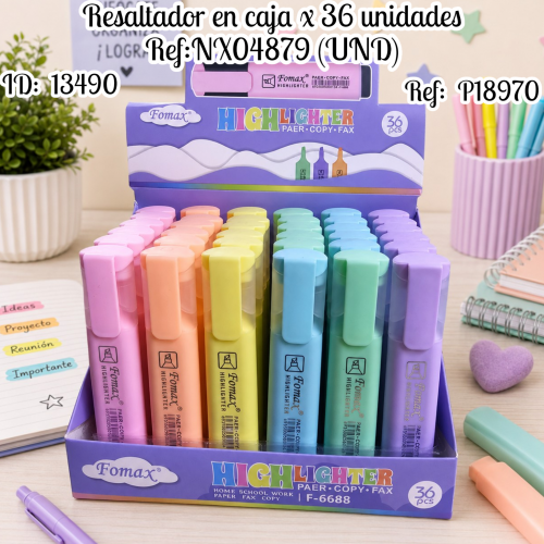 Resaltador en caja x 36 unidades Ref:NX04879 (UND)