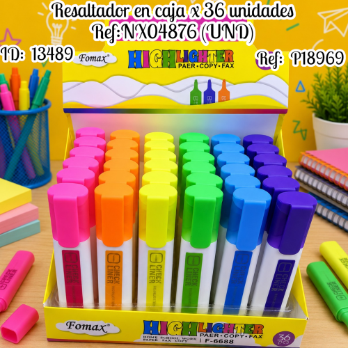 Resaltador en caja x 36 unidades Ref:NX04876 (UND)