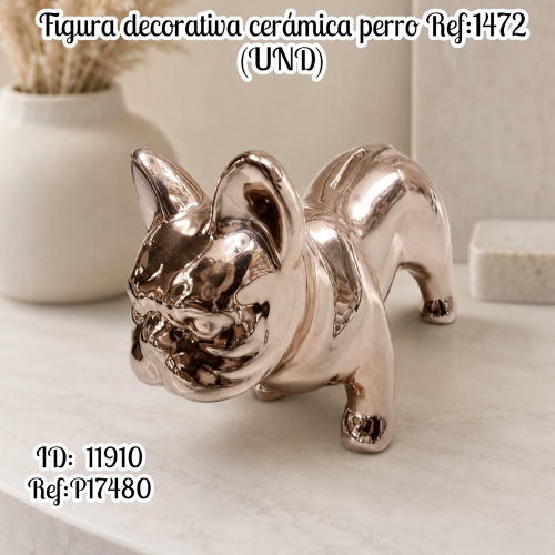 Figura decorativa cerámica perro  Ref:1472 (UND)